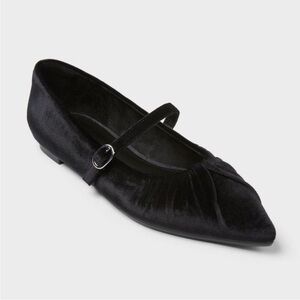 New with tags! A New Day Black Velvet flats size 10